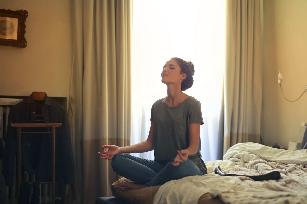 Meditating can help lower stress levels, which can reduce your risk of heart disease