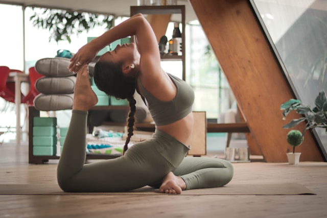 Woman doing yoga